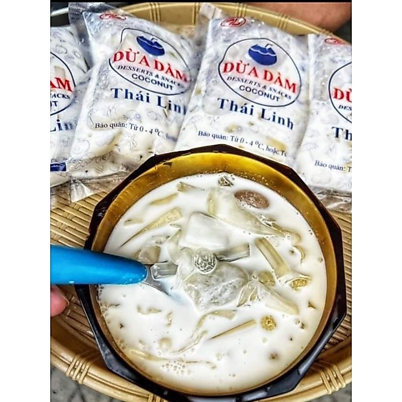 Chè dừa dầm Thái Linh combo 4 bịch Hoả tốc HCM