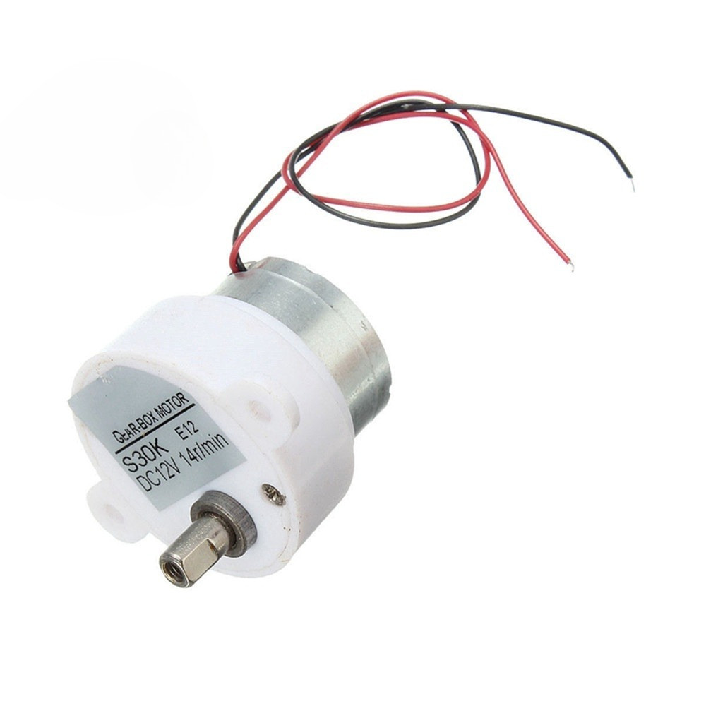 Pcbfun Dc 12V 14Rpm 2 Dây Giảm Động Cơ Mô-men Xoắn Cao Hộp Số Điện S30K