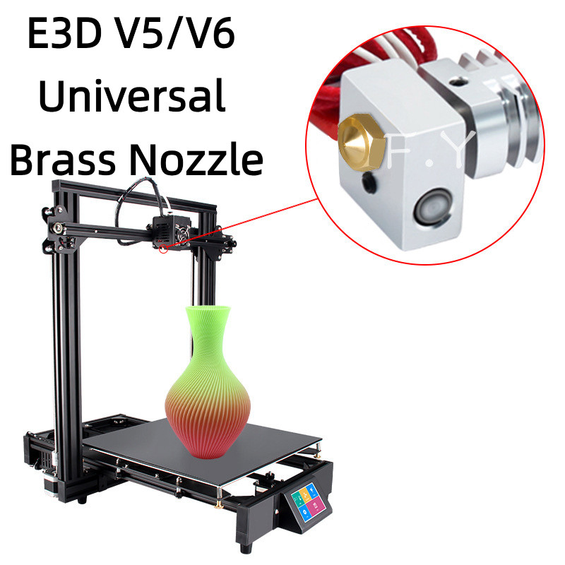 Vòi phun đồng thau đa năng E3D V5 / V6 | M6 Ren · Kích thước đa kích thước 0,1 – 1,0mm · Tương thích