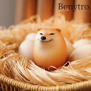 BENYTRO Squishy Fidget Toy, Trứng chó Shibako Hình dạng thực tế Đồ chơi trứng cho chó, Vui nhộn Shiba Inu PU Đồ chơi giảm căng thẳng phục hồi chậm cho trẻ em
