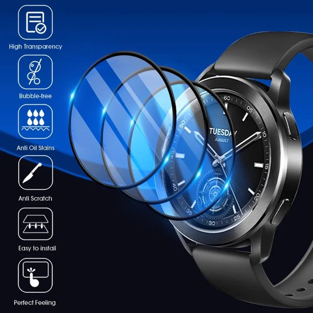 Dành Cho Xiaomi Watch S2 S1 S3 S4 Sport Active Pro 41mm 46mm 42mm Cong Watchblack Edgeed Tempered Fi
