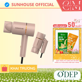  Máy sấy tóc Sunhouse SHD2313 2 chế độ đầu sấy mỏ vịt gấp gọn cho khách sạn Màu vàng hồng - CHEAP CHL 