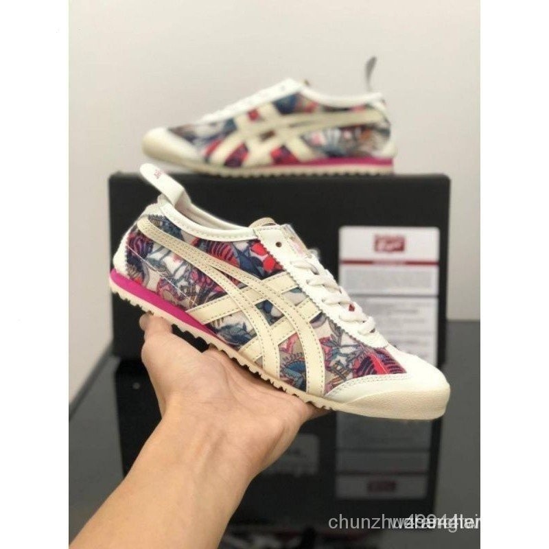 Onitsuka Tiger Onitsuka Mexico 66 [Xác thực] Giày Onitsuka Tiger mới giày vải nam nữ trắng hồ xanh g