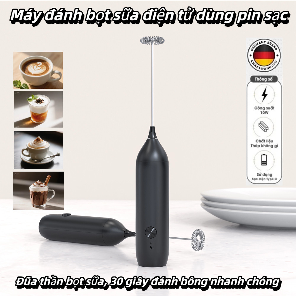 Máy đánh sữa điện, máy đánh cà phê điện cầm tay, máy đánh trứng sáng tạo, đánh cà phê điện,  nhà bếp