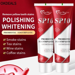  OKDEALS Sp-10 Kem đánh răng làm trắng Probiotic Kem đánh răng Probiotic làm trắng da Sp-10 Probiotic Loại bỏ vết bẩn Làm sạch mạnh mẽ SP 10 Kem đánh răng tươi Ultra Probiotic để chăm sóc răng miệng 
