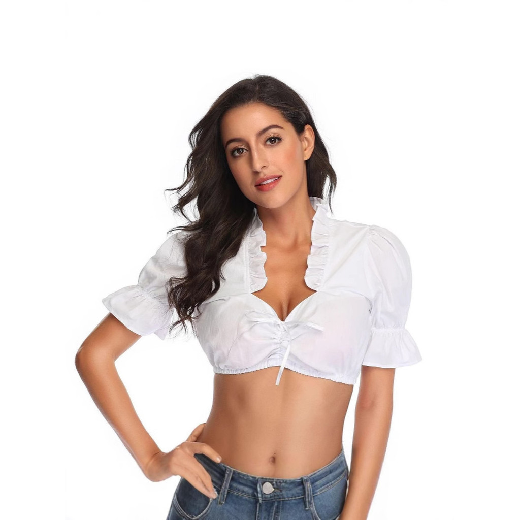 Bia Bavaria Trang Phục Bia dirndl Áo Sơ Mi Trắng Áo Sơ Mi Nữ20250912