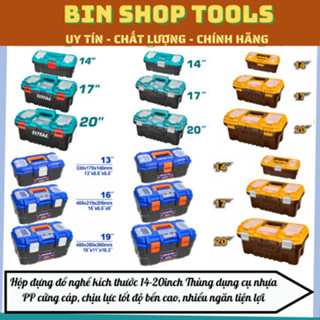  Hộp đựng đồ nghề TOTAL size 14-20inch nhựa PP cứng cáp chịu lực tốt độ bền cao nhiều ngăn tiện lợi 