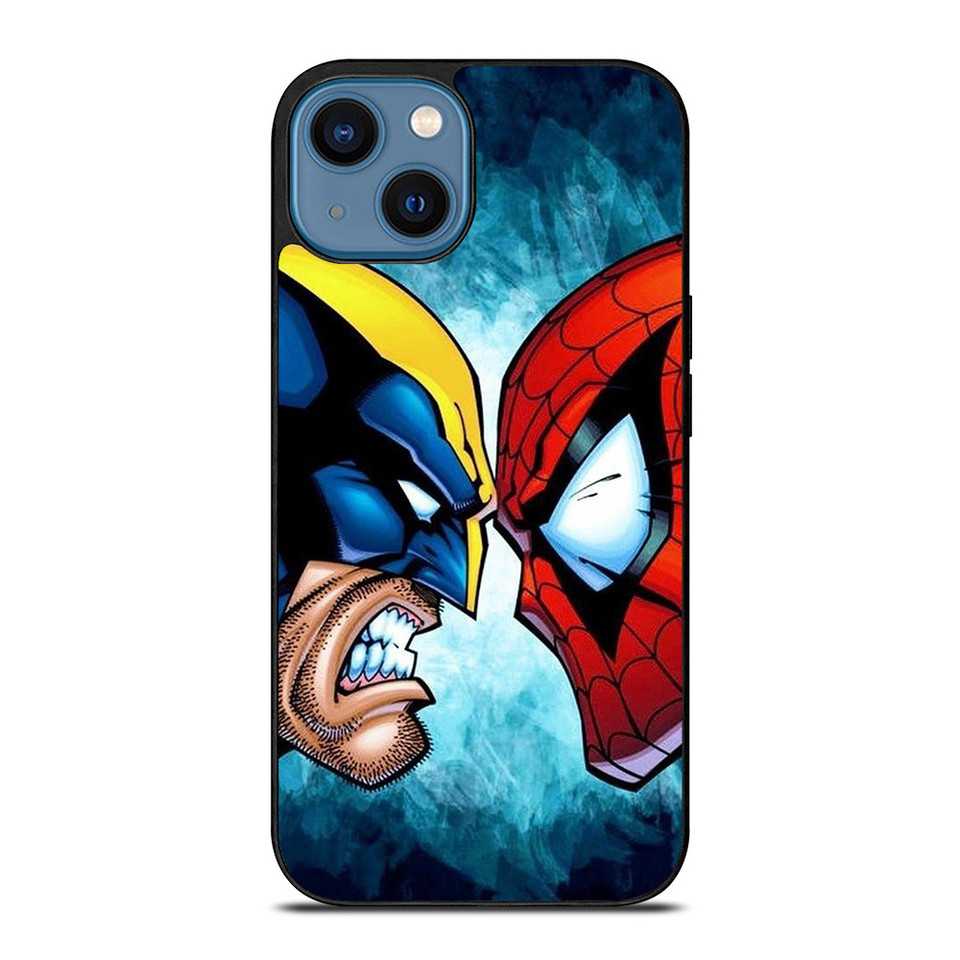 Spiderman Vs Wolverine Marvel Comics Vỏ bảo vệ IPhone Trường hợp 16 15 Pro Max Plus Mini