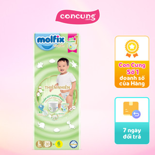  Bỉm tã quần thiên nhiên Molfix Jumbo  L 36 miếng  - Con Cưng 