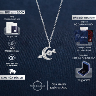 Dây chuyền bạc nữ Artemis Asimi, dây chuyền bạc Ý S925 mềm mại tính nữ Stellar Artemis DC66