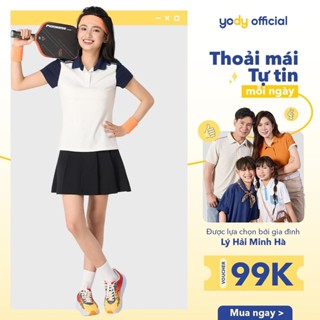 Áo polo nữ Yody ponte roma chạm mát lạnh tức thì trẻ trung thể thao năng động WAPO25S048