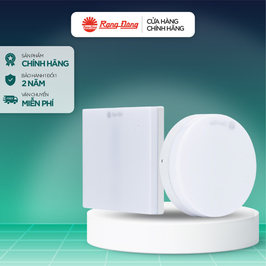 Đèn led ốp trần Rạng Đông LN12 Tròn-Vuông 12W, 18W, 24W 3000K/6500K, sáng trắng, vàng chính hãng