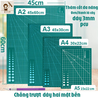  Bảng Cắt Thủ Công Tự Liền Tấm Lót Kê Cắt Khắc Trổ Cutting Mat Khổ A3 A4 A5 Pad Lót DIY 