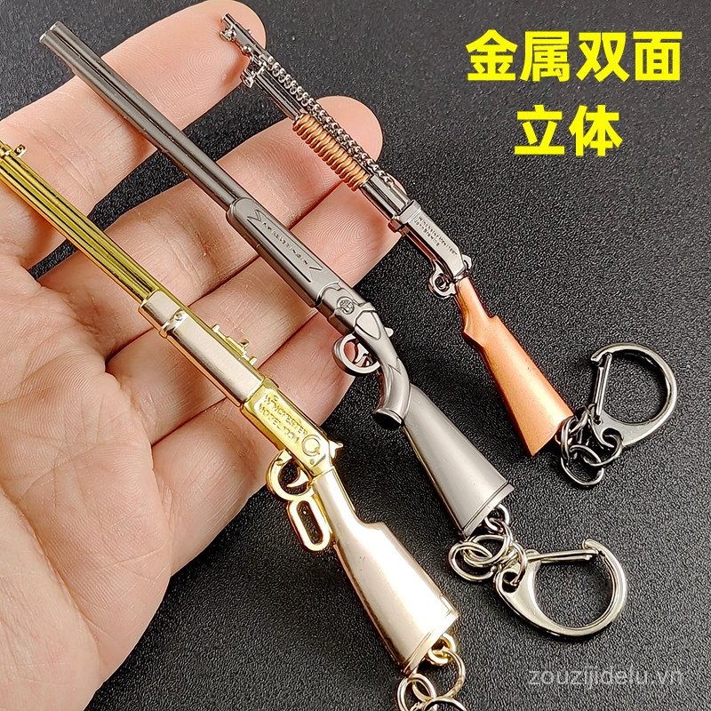 S686 Shotgun Mô Hình Kim Loại Móc Khóa Súng Hòa Bình Đồ Chơi Elite Bắn Súng Trò Chơi Vũ Khí Hàng Hóa