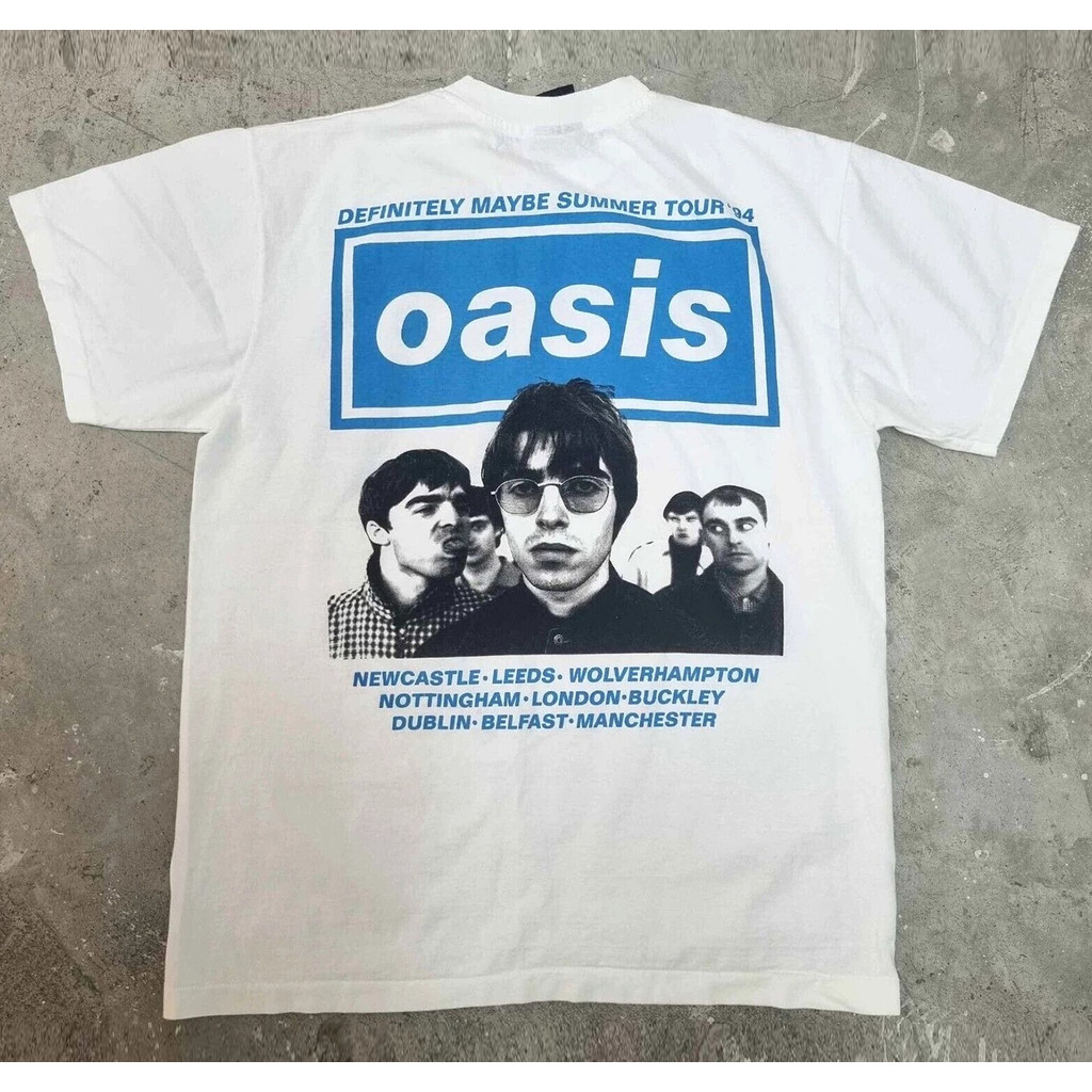 2026Oasis Oasis Ban Nhạc Rock In Hình Chân Dung Áo Thun Tay Ngắn Vintage Hàng Đầu Mỹ