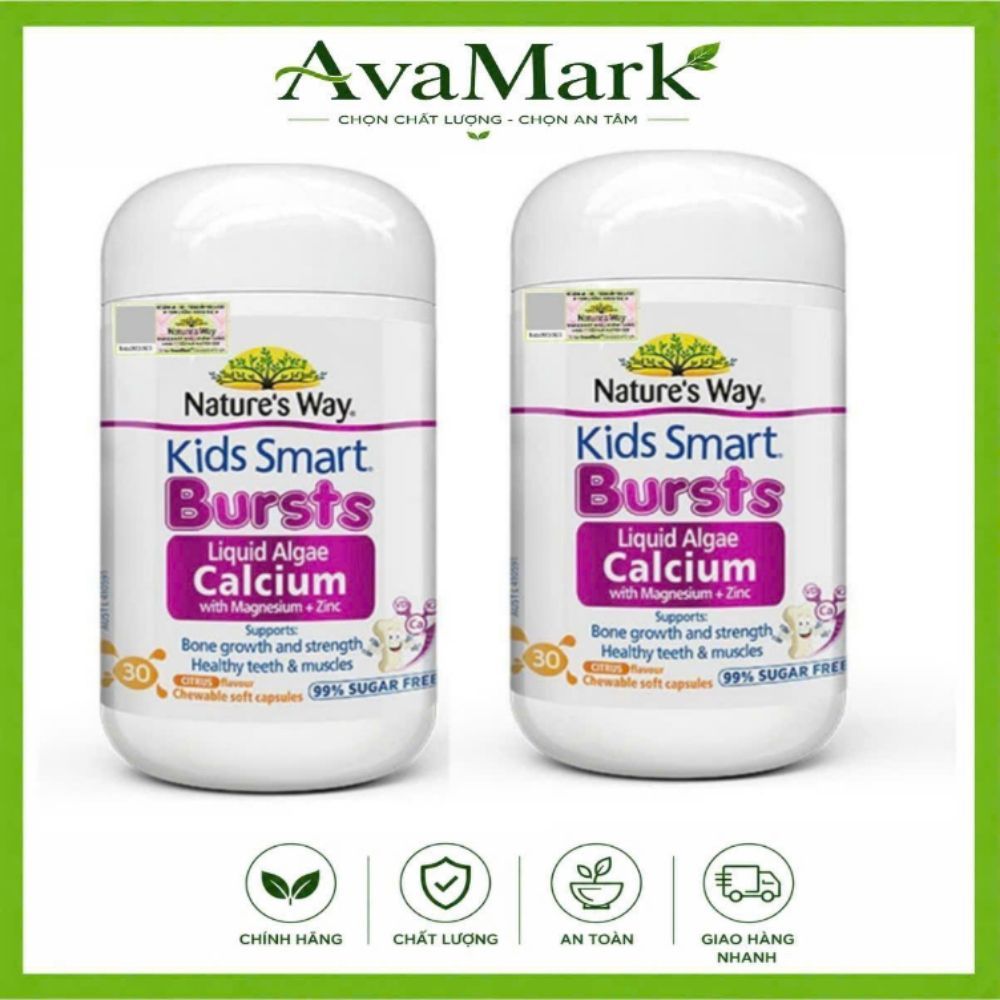 Canxi Nature's Way Calci Tổ Ong Tảo Biển Đỏ Aquamin F Hỗ Trợ Phát Triển Xương 30 Viên