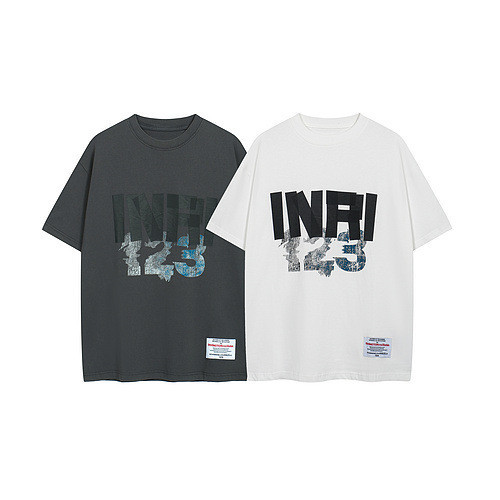 H90X FOG×RRR123Letter-printed high street loose-fitting short-sleeve unisex American casual wear T T