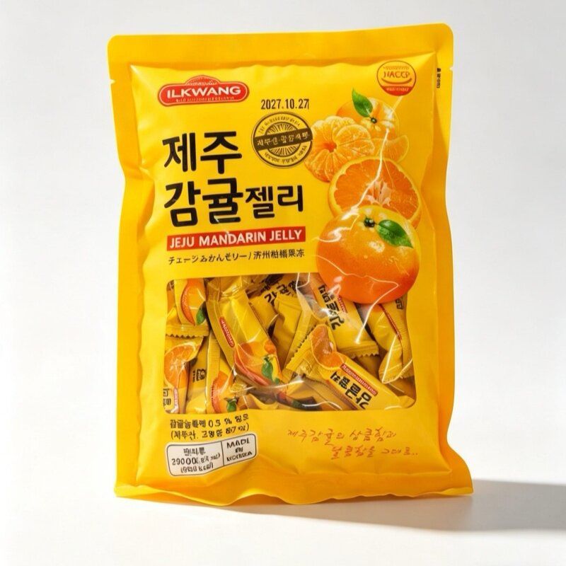 ILKWANG ILKWANG Jeju Citrus Jelly 280g Thạch Cam Đóng Gói Cá Nhân Thạch Trẻ Em% LS260614