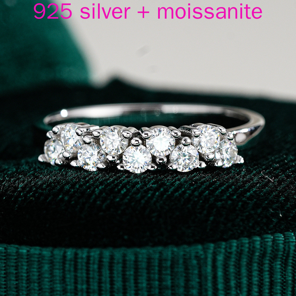 S925 Bạc Moissanite Nhẫn Nữ Hip-Hop Bất Đối Xứng Hàng Nhẫn Nhẫn Nữ Moissanite Nhẫn Nhà Máy Bán Buôn
