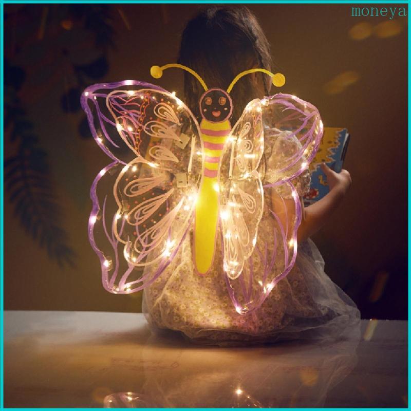 Mya Angel 's Wings LED Wings DIY Craft Kits Lovely Girls Dress Up Dance Rally Đạo cụ