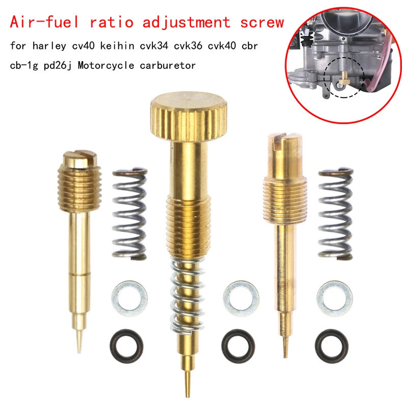 1 chiếc bộ chế hòa khí Vít điều chỉnh tỷ lệ nhiên liệu không khí cho harley cv40 / keihin cvk34 cvk3
