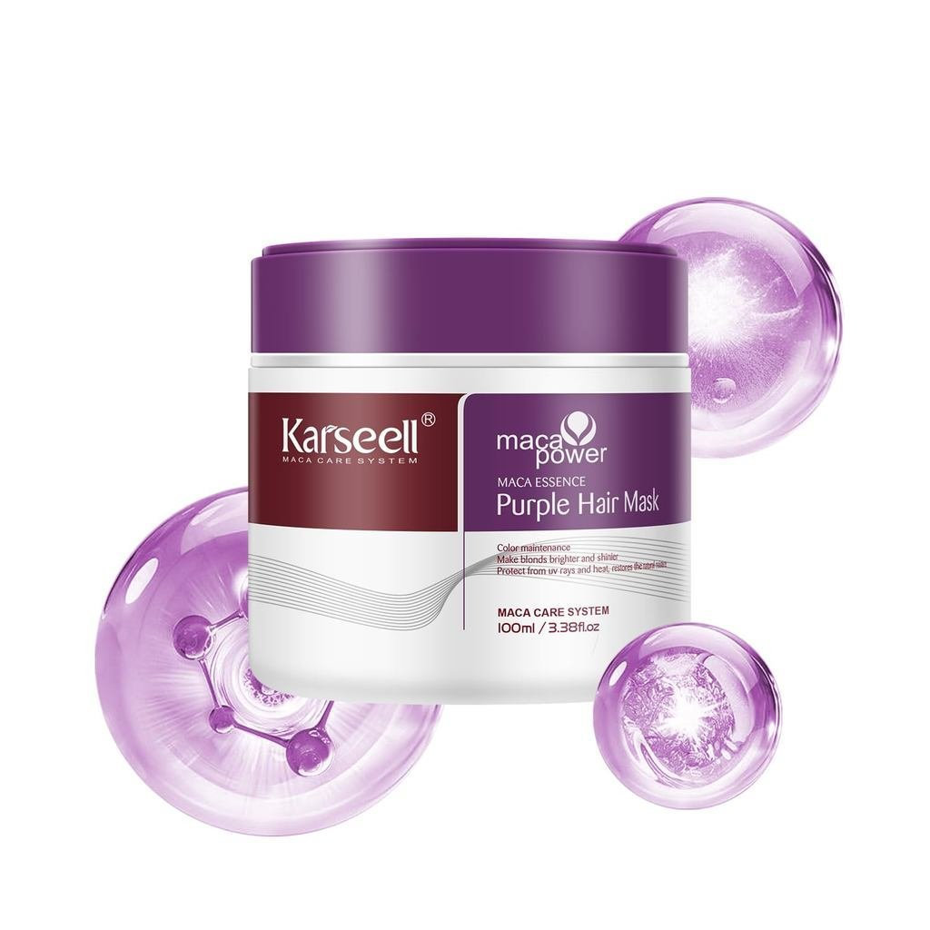 Mặt nạ tóc tím Kassel 3.38Ounce 100Ml Trung hòa chuyên nghiệp tông màu vàng và vàng, Thích hợp cho t