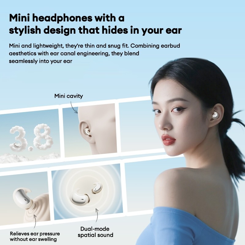 Lenovo LE203 Tai nghe ngủ Tai nghe Bluetooth Độ trễ thấp In-Ear HIFI Chất lượng âm thanh Bluetooth 6.0 | BigBuy360 - bigbuy360.vn