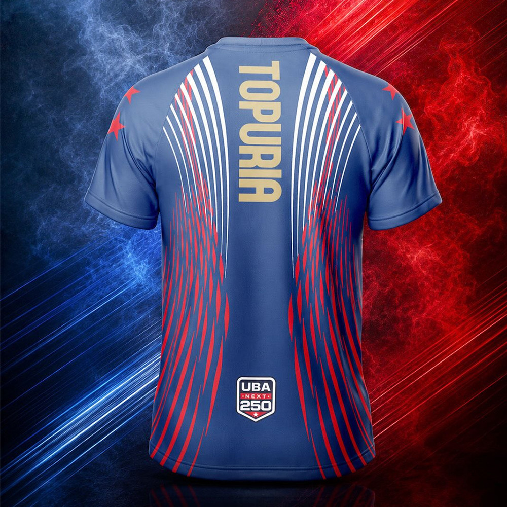 Mới Ilia Topuria MMA Freedom 250 Xác Thực Chiến Đấu Ban Đêm Đi Bộ Jersey Nam Quá Khổ Thoáng Khí Nhan