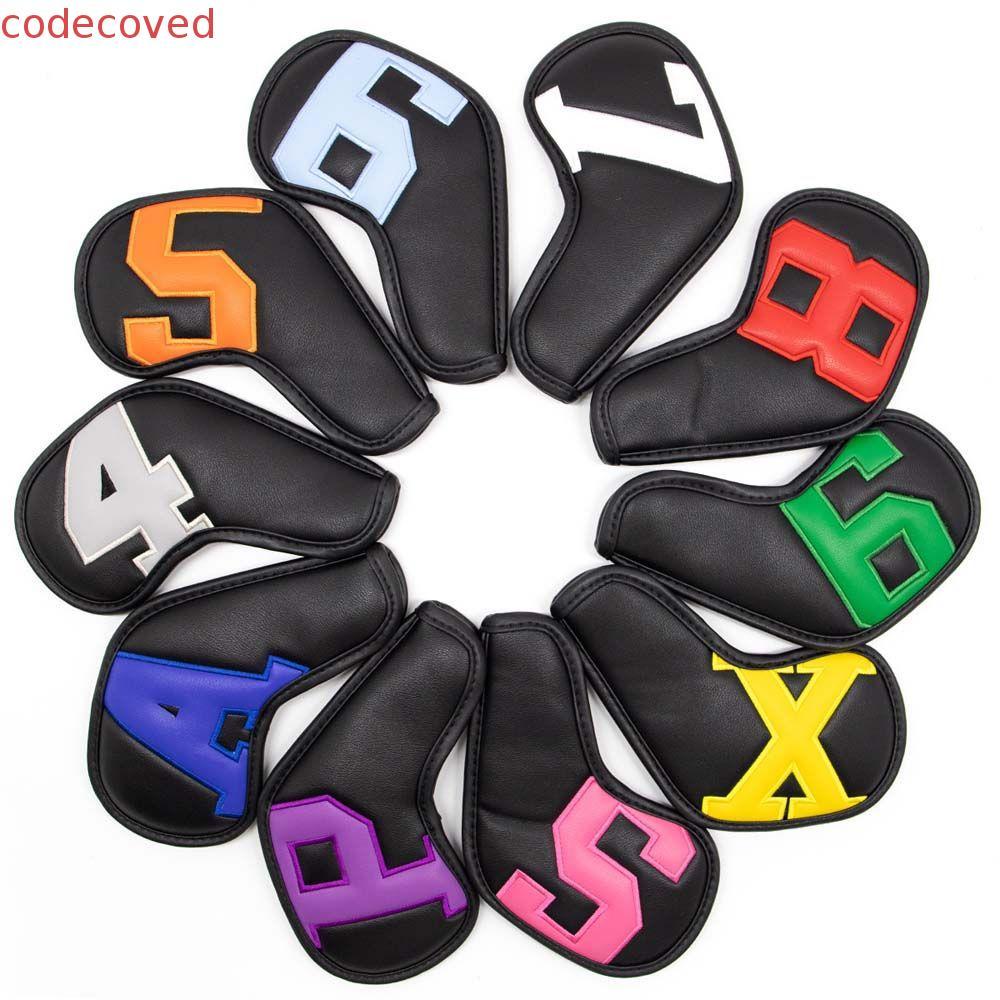 CODECOVED Golf Iron Headcover 4-9, P, S, A, X Wedge Cover 10 Cái / bộ Vỏ Bảo Vệ Golf Iron Covers Set