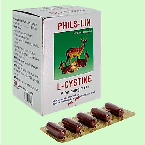 ✅[Chính hãng] Viên uống đẹp da, tóc, móng L-CYSTINE ( L Cystin ) Phils-Lin (Hộp 60 viên)
