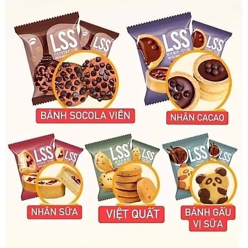 [ 500gr Bánh Quy Socola LSS ] Bánh quy socola bơ sữa LSS Phủ thơm ngon, bánh cookies socola. Ăn vặt 