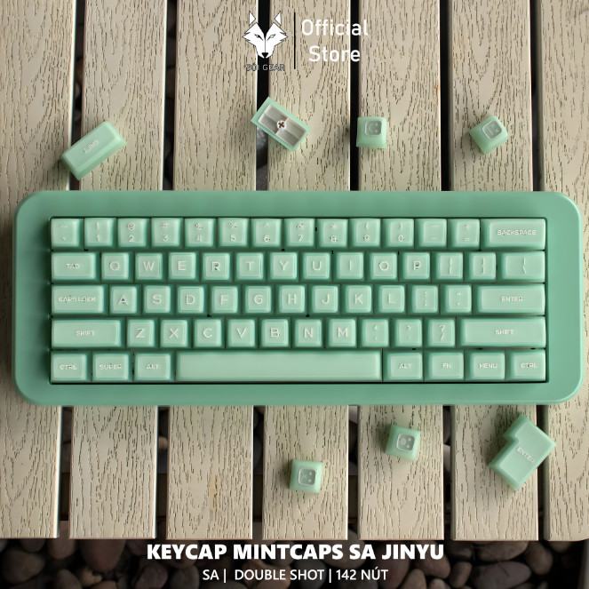 [HỎA TỐC HN - HCM] Bộ nút bàn phím cơ | Keycap SA Mintcaps Jinyu PBT doubleshot