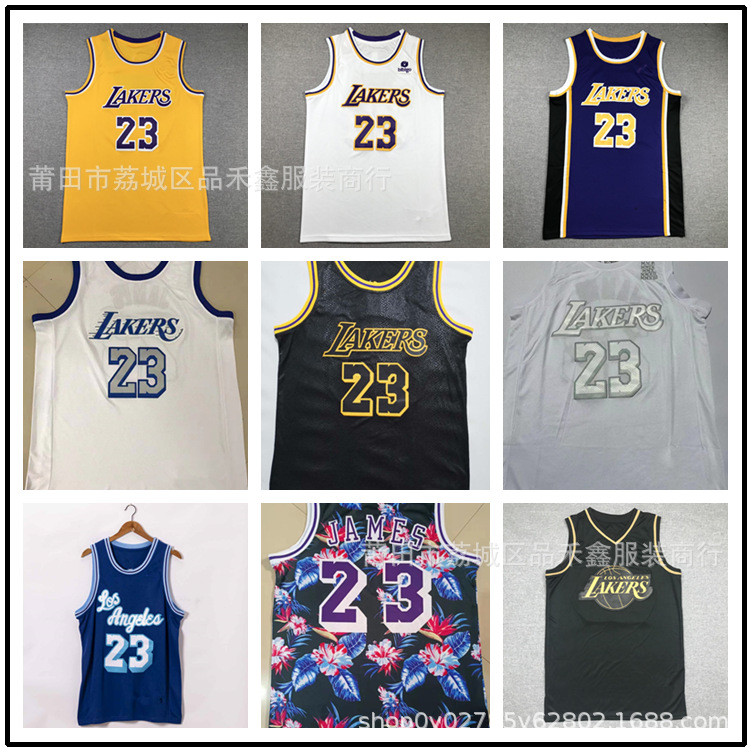 Giao hàng trong ngàyCung cấp Jersey Lakers Jersey JAMES No. Áo bóng rổ 23 JAMES