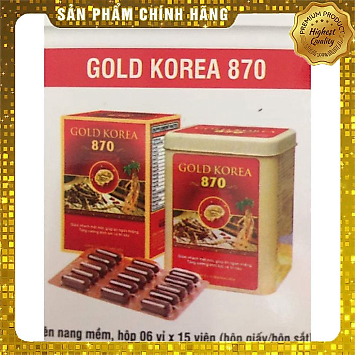 Viên sâm bổ KOZO GOLD 870 (hộp sắt và hộp giấy 6 vỉ x 15 viên) tăng cường sức khỏe, hỗ trợ ăn ngon.