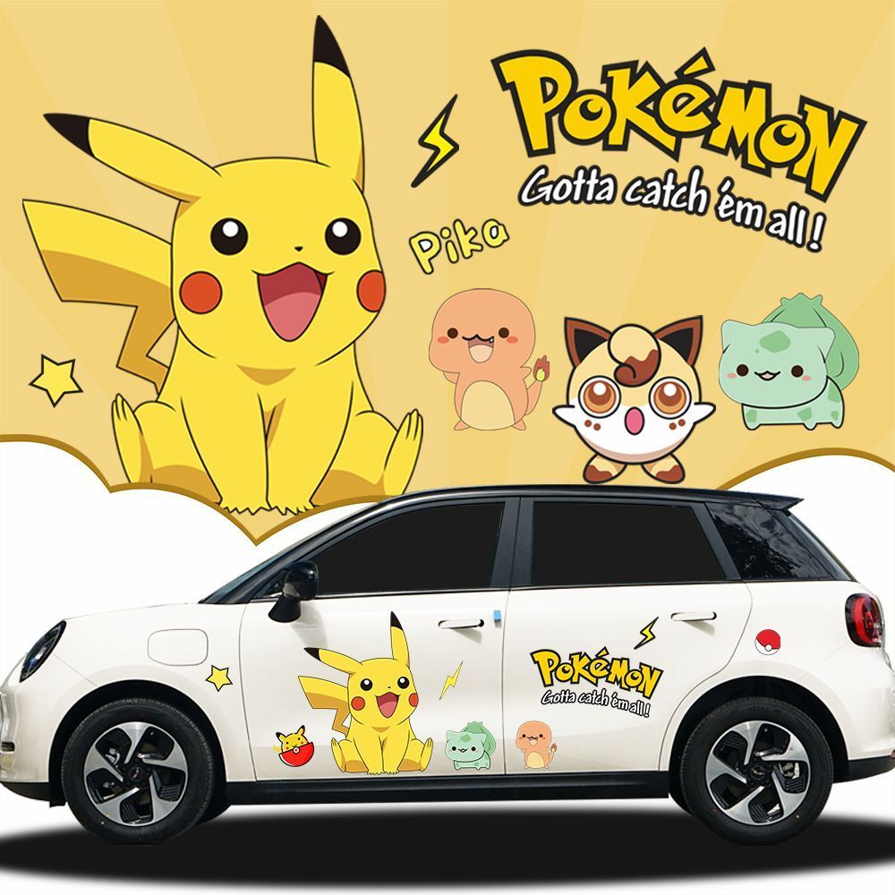 Pikachu Nhãn dán xe hoạt hình chống nước dễ thương