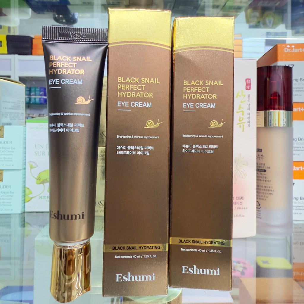 Kem dưỡng ẩm mắt ốc sên đen ESHUMI ESHUMI chính hãng Hàn Quốc Cải thiện nếp nhăn 40ML