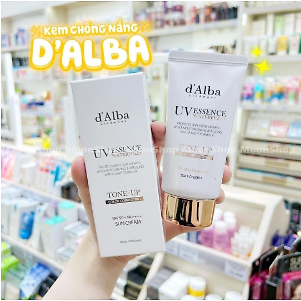 Kem Chống Nắng KCN Dalba Hồng Tím Tone Up Nâng Tông Khử Vàng Da Khô Dầu Nhạy Cảm 50ML Meihoa