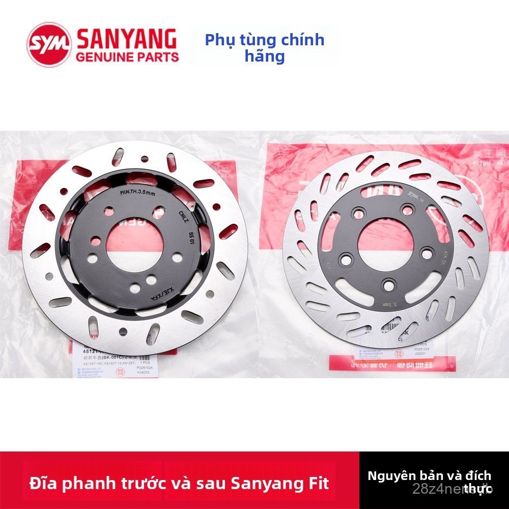 Đĩa phanh thắng trước sau xe tay ga SYM Fiddle 3 4 5 125 150cc đĩa thắng đĩa chống mài mòn phụ tùng 