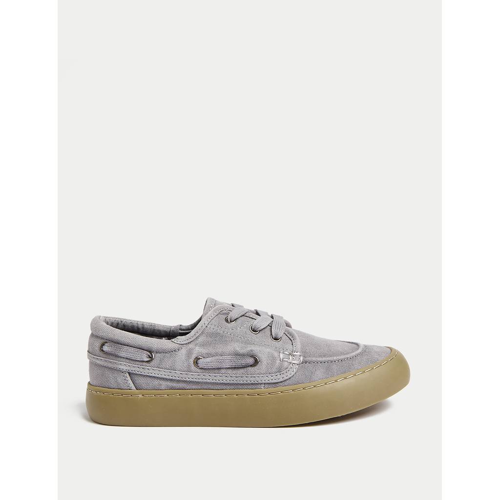 M&S - Kids Shoes - Kids’ Boat Shoes  - GREY