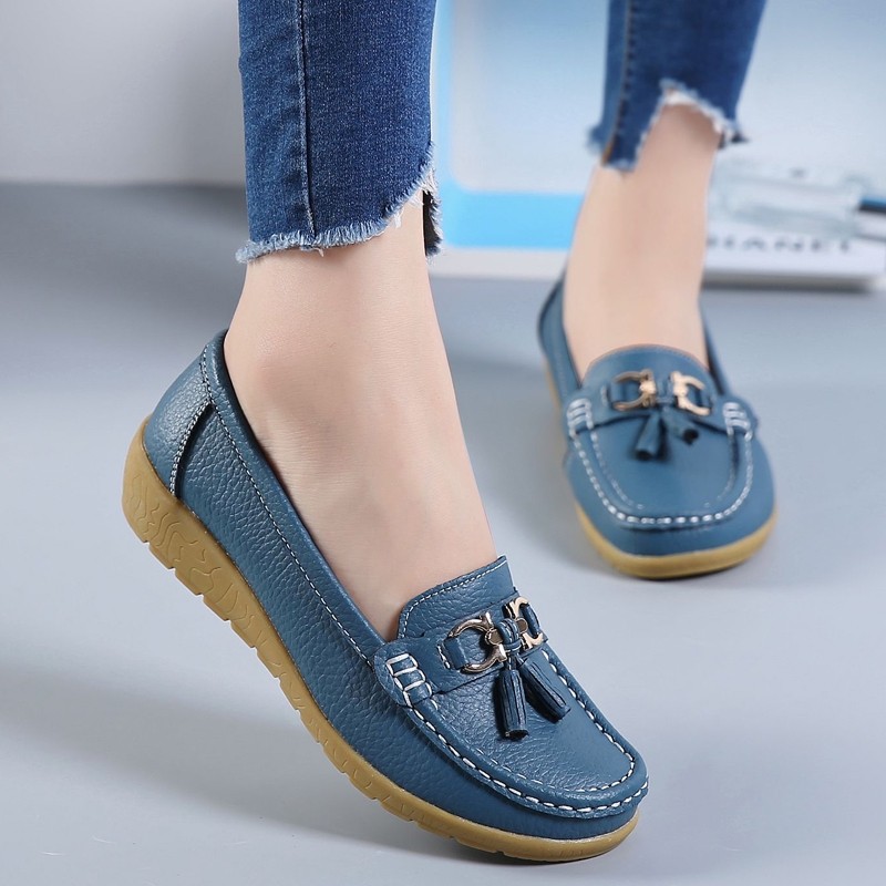 PK9 StockGiày lười thời trang nữ Giày đế bằng thời trang Giày Moccasin Nữ Giày thường ngày