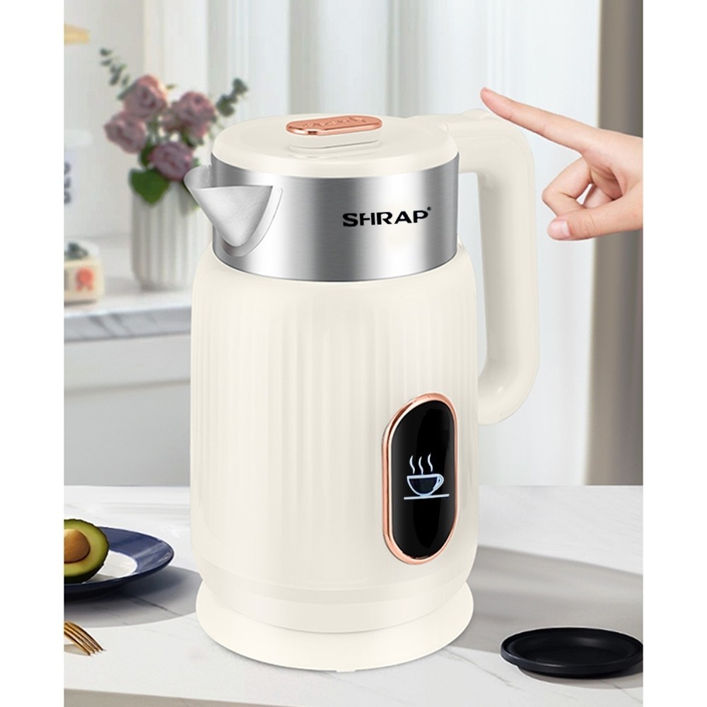 Ấm Siêu Tốc Mẫu Mới SHRAP SH-86 Dung Tích 3.2L Có 2 Lớp Cách Nhiệt, Công Suất 1500W Thân Chống Bỏng, Tự Động Ngắt | BigBuy360 - bigbuy360.vn