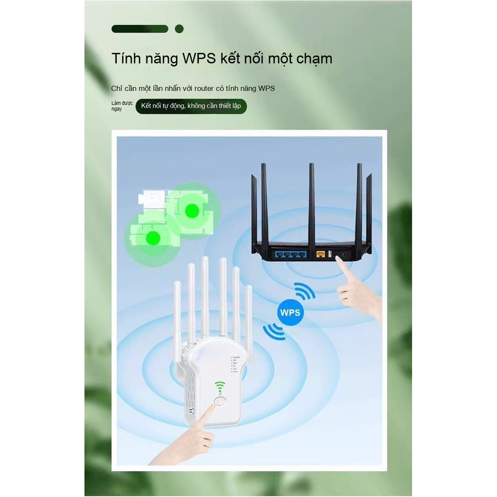 【SALE MẠNH】Kích wifi 6 râu 5G công suất 1200Mbps 2.4G 300Mbps Mở rộng sóng router phát wifi xuyên tường mạnh | BigBuy360 - bigbuy360.vn