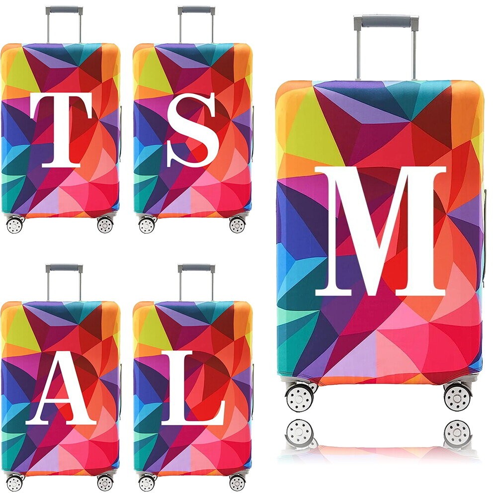 Luggage Cover Thicker Elastic Dust Cover for Extra Protection cover of 18-32 Inch White 26 Letter Se