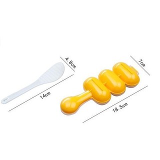 Dụng cụ làm cơm Bento - bộ khuôn lắc tạo hình cơm nắm cho bé ăn dặm kiểu Nhật PKAD02 tao.baby