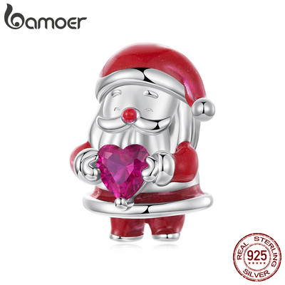 Bạn mặt dây chuyền bạc 925 hình ông già Noel, phù hợp làm quà tặng hoặc phụ kiện thời trang