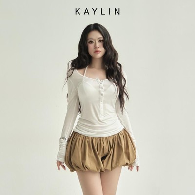 Áo Kiểu KAYLIN Sia Top form ôm chất vải thun phong cách cá tính BST Hè 2025 - A3T5