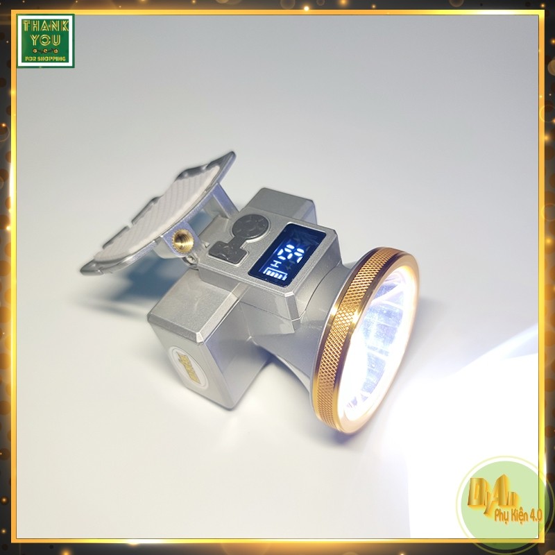 Đèn đội đầu siêu sáng XJ 503, pin trâu, sáng 20 giờ, chóa 6cm, chống nước dùng để đi mưa, led lazer