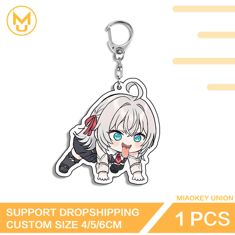 Alya Funny Trendy Anime Figure Eye Catching Adorable Double Sided Acrylic Keychain Waterproof Anime 