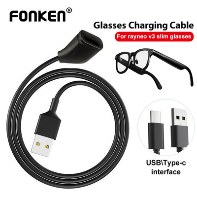 Cáp sạc từ tính Fonken 1M USB Type C cho phụ kiện kính thông minh mỏng Rayneo V3