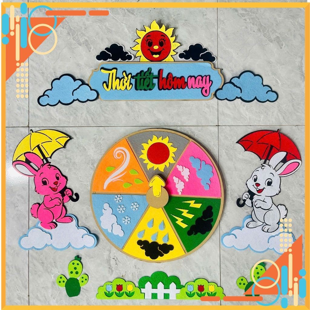 Thời tiết hôm nay ,trang trí mầm non, tranh góc thủ công,  tranh chủ đề mầm non , #giaovienmamnon #m